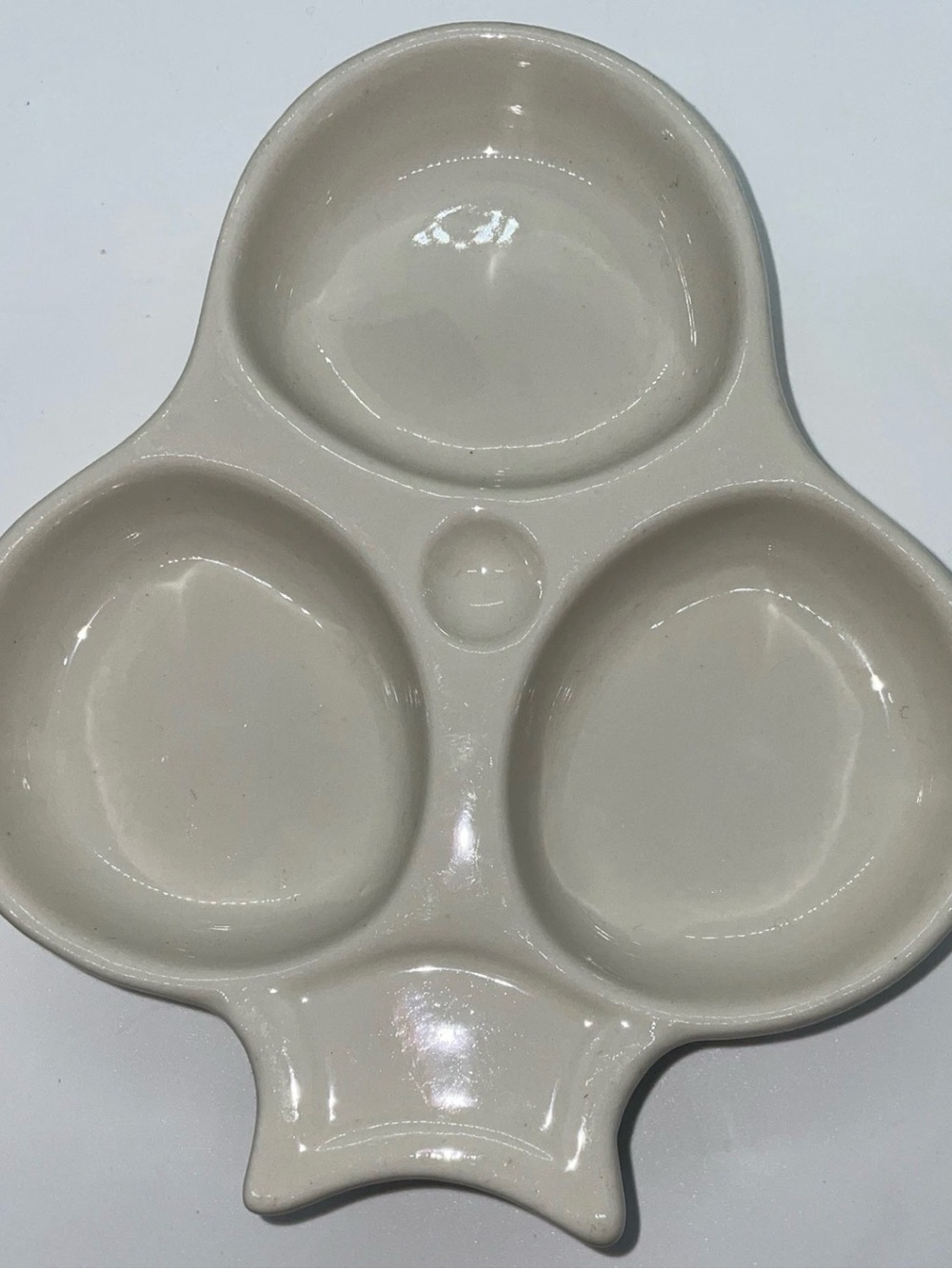 Ceramic 3-Compartment Serving Dish